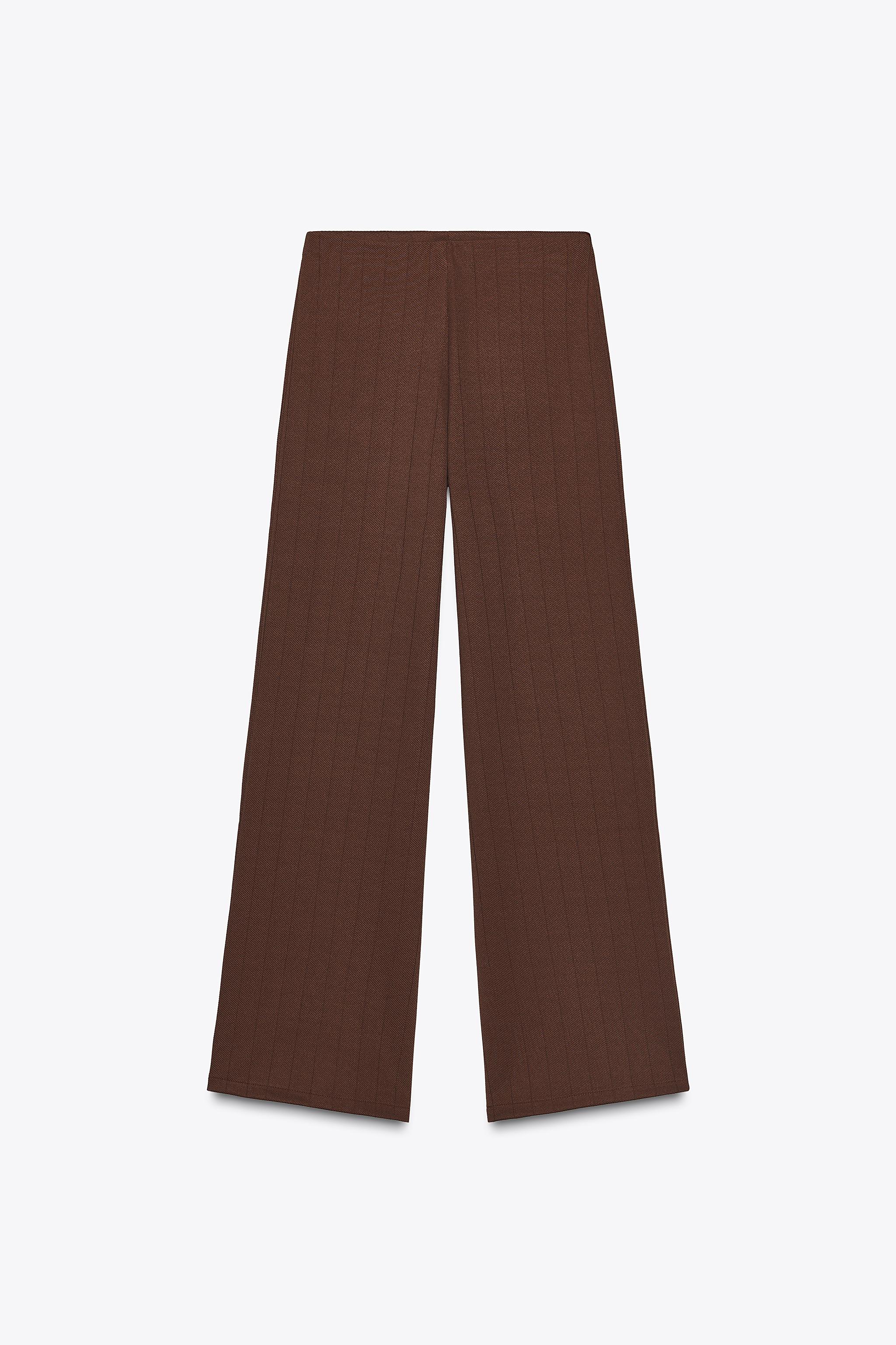 TWILL WIDE LEG PANTS